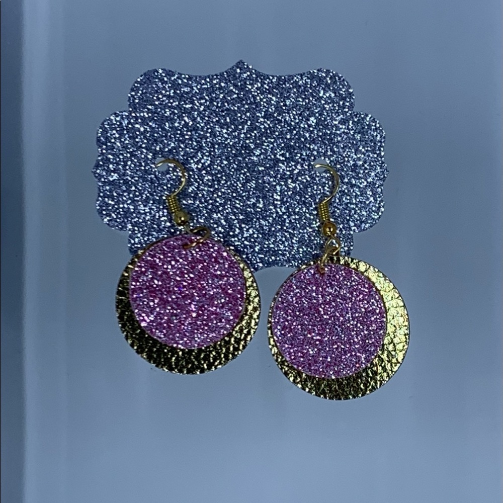 Faux leather earrings